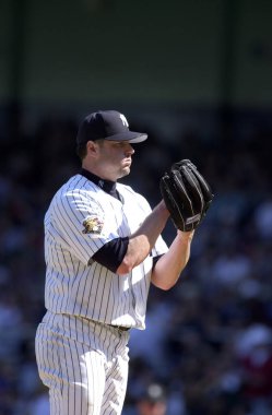 Roger Clemens sürahi için New York Yankees normal sezon oyun sırasında oyun eylem. Roger Clemens, 