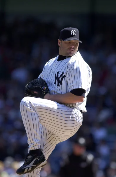 Roger Clemens Pitcher Para New York Yankees Ação Durante Jogo — Fotografia de Stock