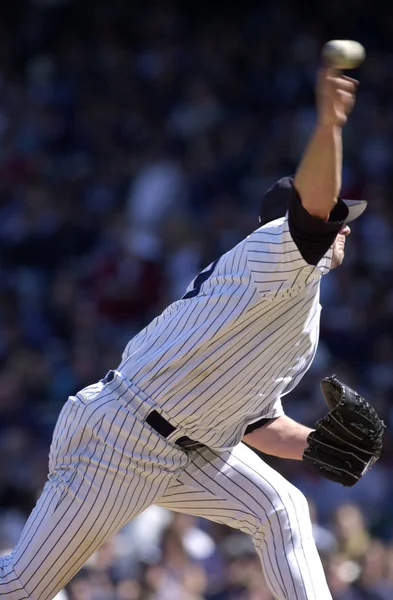 Roger Clemens Werper Voor New York Yankees Spelactie Tijdens Een — Stockfoto