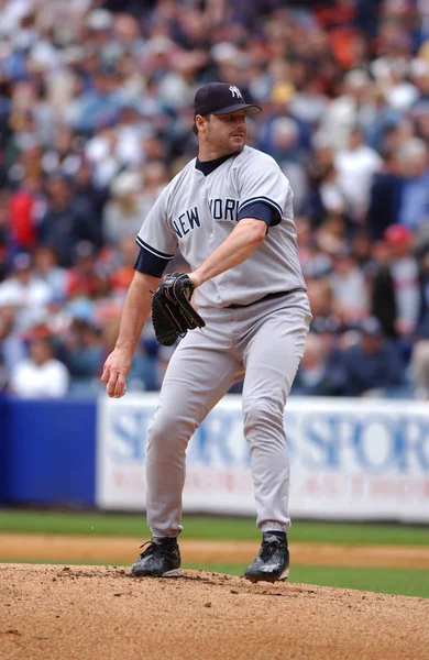 Roger Clemens Džbán New York Yankees Akční Hra Během Pravidelné — Stock fotografie