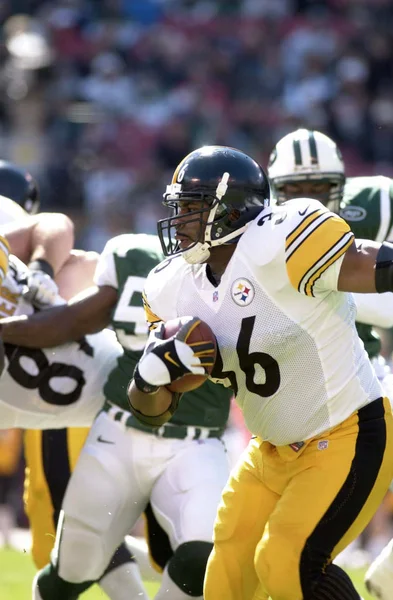 Jerome Bettis Running Back Los Acereros Pittsburgh Juego Acción Durante — Foto de Stock