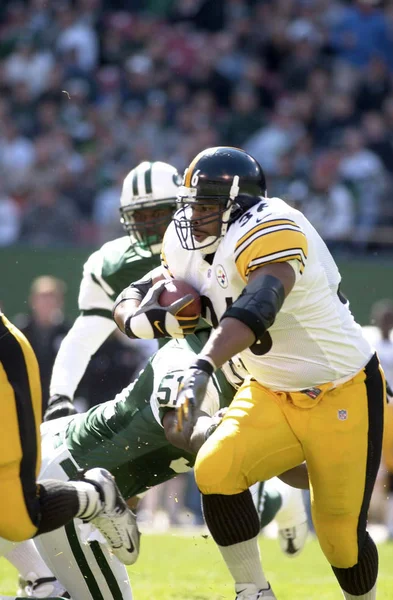 Jerome Bettis Correndo Volta Para Pittsburgh Steelers Ação Jogo Durante — Fotografia de Stock