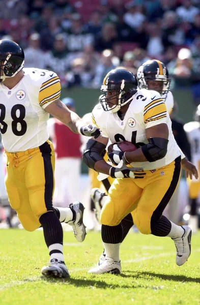 Jerome Bettis Running Back Voor Pittsburgh Steelers Spelactie Tijdens Een — Stockfoto