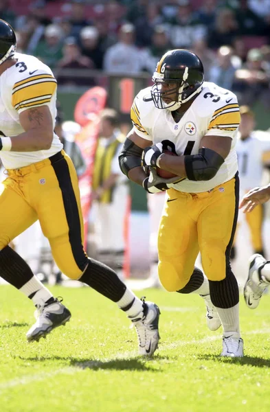 Jerome Bettis Běhal Pittsburgh Steelers Herní Akce Během Pravidelné Sezóny — Stock fotografie