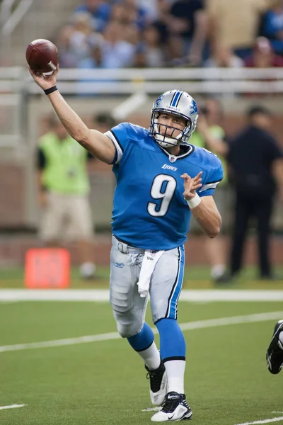 Matthew Stafford Quarterback Para Detroit Lions Ação Durante Jogo Nfl — Fotografia de Stock