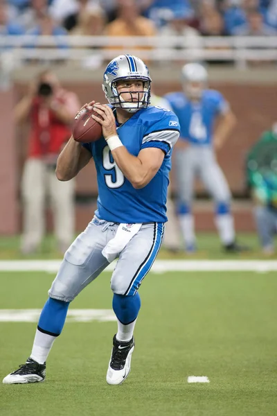 Matthew Stafford Quarterback Para Detroit Lions Ação Durante Jogo Nfl — Fotografia de Stock