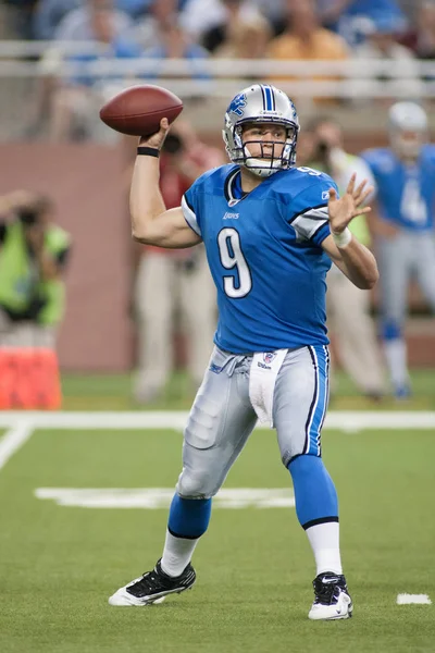 Matthew Stafford Quarterback Para Detroit Lions Ação Durante Jogo Nfl — Fotografia de Stock