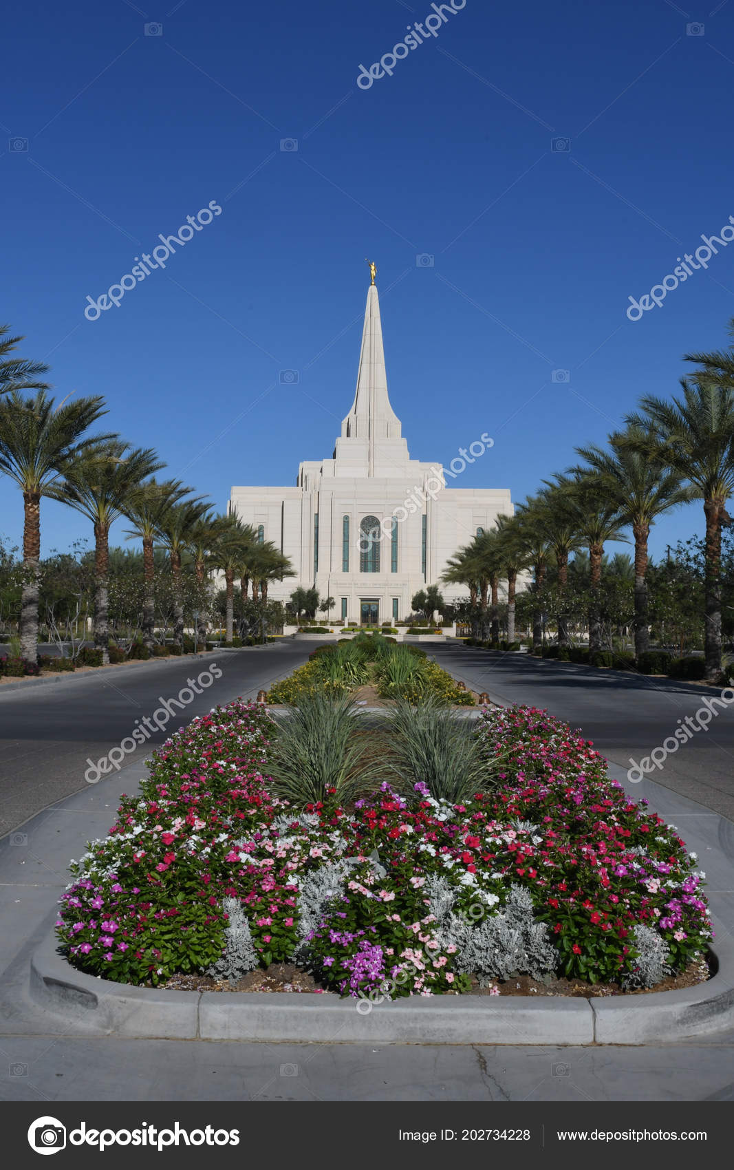 Mormon Tempe Temple Church Jesus Christ Latter Day Saints Town Stock