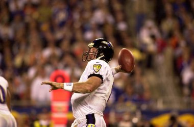 Trent Dilfer Quarterback Super Bowl Xxxv. Super Bowl Xxxv oyun eylem Baltimore Ravens için Nfl şampiyonluk için yapıldı. Baltimore Ravens 34-7 onların ilk Super Bowl kazanmak için bir final skoru tarafından New York Giants yenmek için gitti