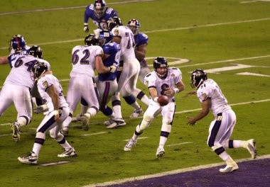 Trent Dilfer Quarterback Super Bowl Xxxv. Super Bowl Xxxv oyun eylem Baltimore Ravens için Nfl şampiyonluk için yapıldı. Baltimore Ravens 34-7 onların ilk Super Bowl kazanmak için bir final skoru tarafından New York Giants yenmek için gitti