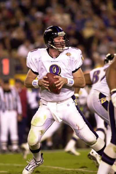 Trent Dilfer Quarterback Para Los Baltimore Ravens Acción Super Bowl — Foto de Stock