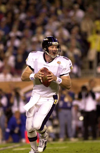 Trent Dilfer Quarterback Pro Baltimore Ravens Akční Hra Super Bowl — Stock fotografie