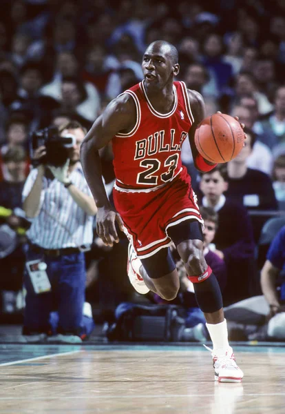 Michael Jordan Hall Fame Hráč Který Hrál Týmy Chicago Bull — Stock fotografie