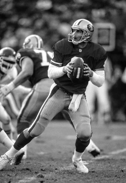 Steve Young Quarterback Para Los 49Ers San Francisco Acción Durante — Foto de Stock