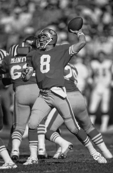 Steve Young Quarterback Voor San Francisco 49Ers Spelactie Tijdens Super — Stockfoto