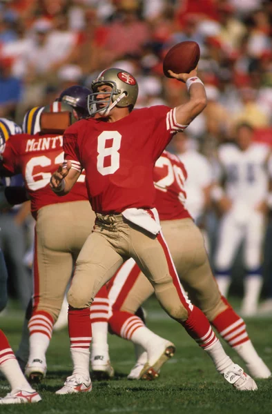 Steve Young Quarterback Pro San Francisco 49Ers Akční Hra Během — Stock fotografie