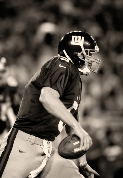 Kerry Collins Rozgrywający Dla New York Giants Działaniu Gry Super — Zdjęcie stockowe