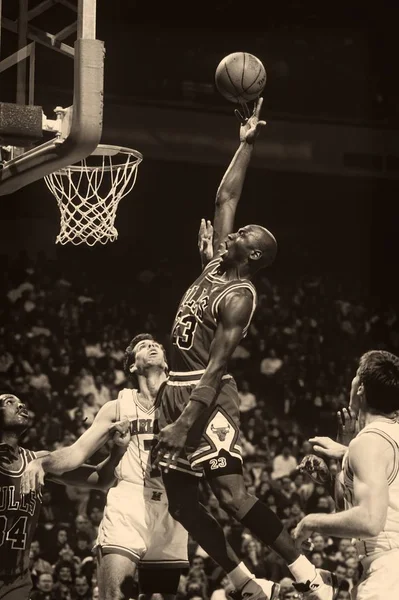 Michael Jordan Hall Fame Joueur Qui Joué Pour Les Bulls — Photo