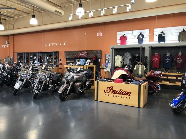 Indian Motorcycle Una Marca Estadounidense Motocicletas Producidas Originalmente Vendidas Concesionario — Foto de Stock