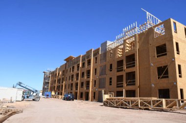 Gilbert Arizona ABD'nin güneybatısında yaşlılar için inşa ediliyor bir konut birimi ticari inşaat.