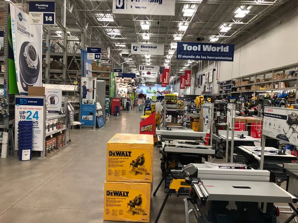 Departamento Herramientas Lowes Una Cadena Tiendas Electrodomésticos Mejoras Para Hogar — Foto de Stock