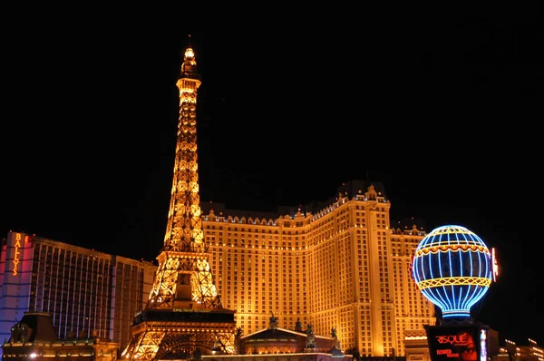 Hotel Parigi Las Vegas Sulla Famosa Striscia Città Della Luce — Foto Stock