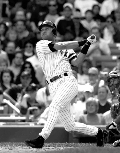 Derek Jeter Shortstop Para New York Yankees Ação Durante Jogo — Fotografia de Stock