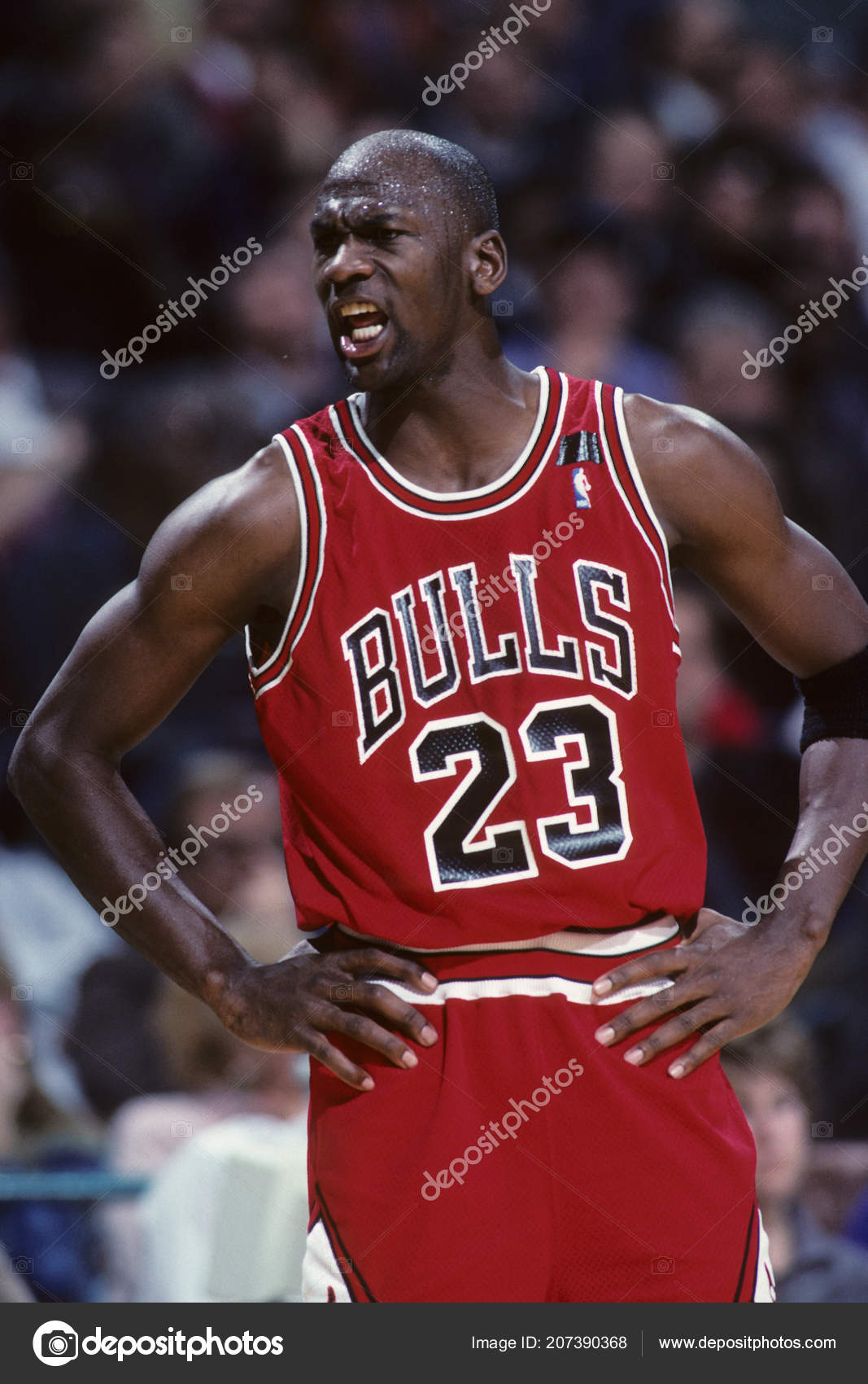 Michael Jordan Hall Fame Joueur Des Bulls Chicago Action Dans Photo editoriale par ProShooter 207390368
