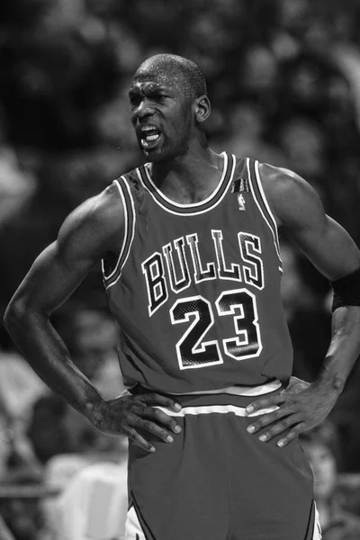 Michael Jordan Hall Fame Gracza Chicago Bulls Gra Akcji Regularnej — Zdjęcie stockowe