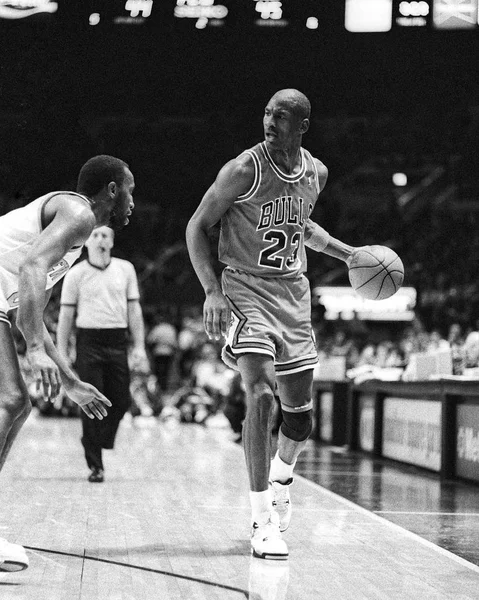 Michael Jordan Hall Fame Jogador Chicago Bulls Ação Jogo Jogo — Fotografia de Stock