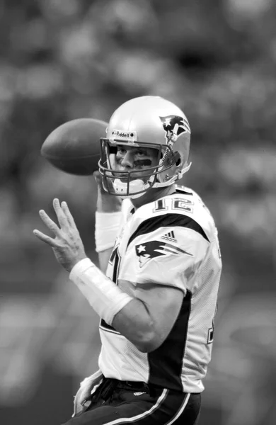 Tom Brady Quarterback Para Los New England Patriots Acción Durante — Foto de Stock