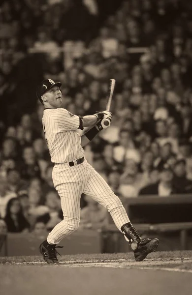 Derek Jeter Shinterstop New York Yankees Azione Durante Una Normale — Foto Stock