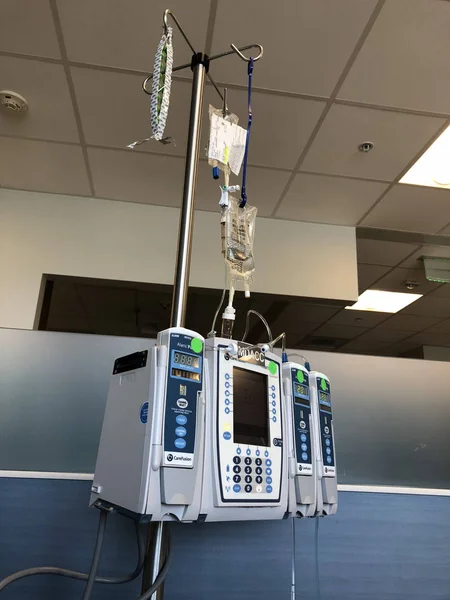 Anderson Cancer Center Con Una Bomba Intravenosa Para Tratamiento Para — Foto de Stock