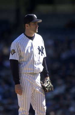Mike Mussina oyun eylem Bronx Yankee stadyumunda yunuslama New York Yankees için yunuslama.