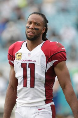 Larry Fitzgerald geniş alıcı Arizona Cardinals oyun eylem bir Nfl futbol oyunu.