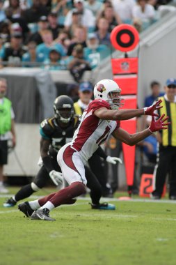 Larry Fitzgerald geniş alıcı Arizona Cardinals oyun eylem bir Nfl futbol oyunu.