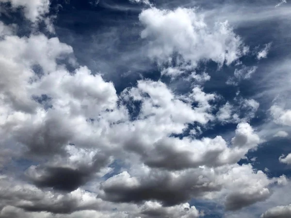 Dramatic Spring White Puffy Clouds Southwest Part United States Meteorology — Stock Photo, Image