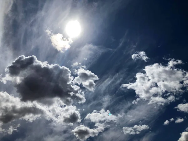 Dramatic Spring White Puffy Clouds Southwest Part United States Meteorology — Stock Photo, Image