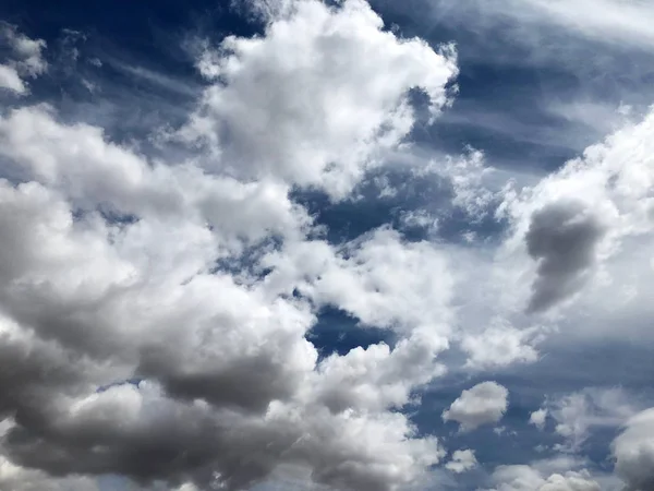 Dramatic Spring White Puffy Clouds Southwest Part United States Meteorology — Stock Photo, Image