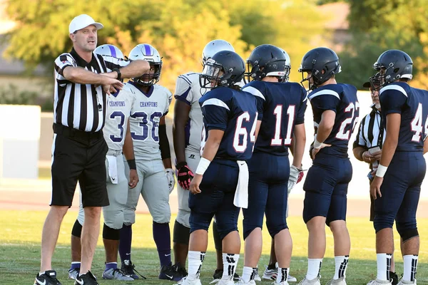 High School Football Wedstrijd Tussen Twee Lokale Scholen Arizona Beelden — Stockfoto