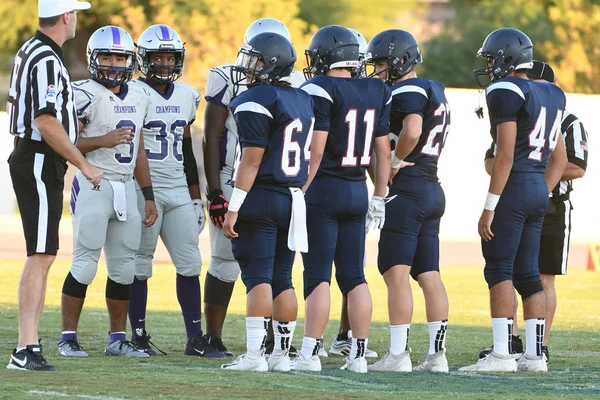 High School Football Wedstrijd Tussen Twee Lokale Scholen Arizona Beelden — Stockfoto