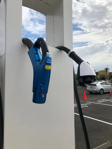 Electric Recharge Station Walmart Shopping Parking Lot Arizona Recharge Station — Stock Photo, Image