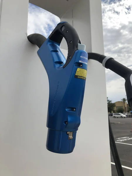 Electric Recharge Station Walmart Shopping Parking Lot Arizona Recharge Station — Stock Photo, Image