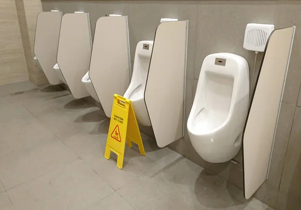 Sign Board Caution Wet Floor Restroom — Stock Photo, Image