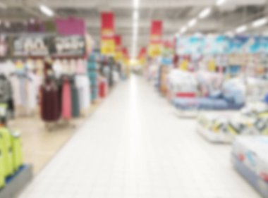 Süpermarket arka plan ile soyut bulanıklık