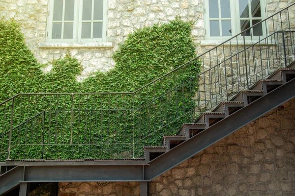 Stair Attached Wall Building — Stock Photo, Image