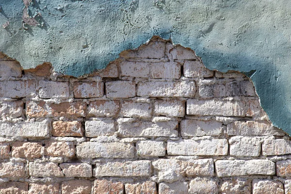 Brick wall with cement cracked — Stock Photo, Image