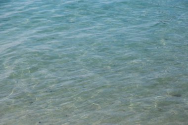 Arka planda tropikal denizde su dalgası