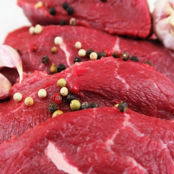 Raw Fresh Beef Sliced Roasting Grilling Steak — Stock Photo, Image