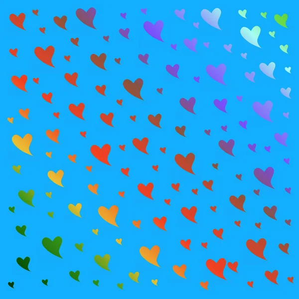 Kleine Herzformen Auf Farbigem Hintergrund — Stockfoto